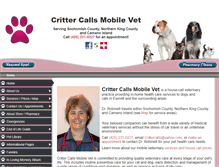 Tablet Screenshot of crittercallsmobilevet.com